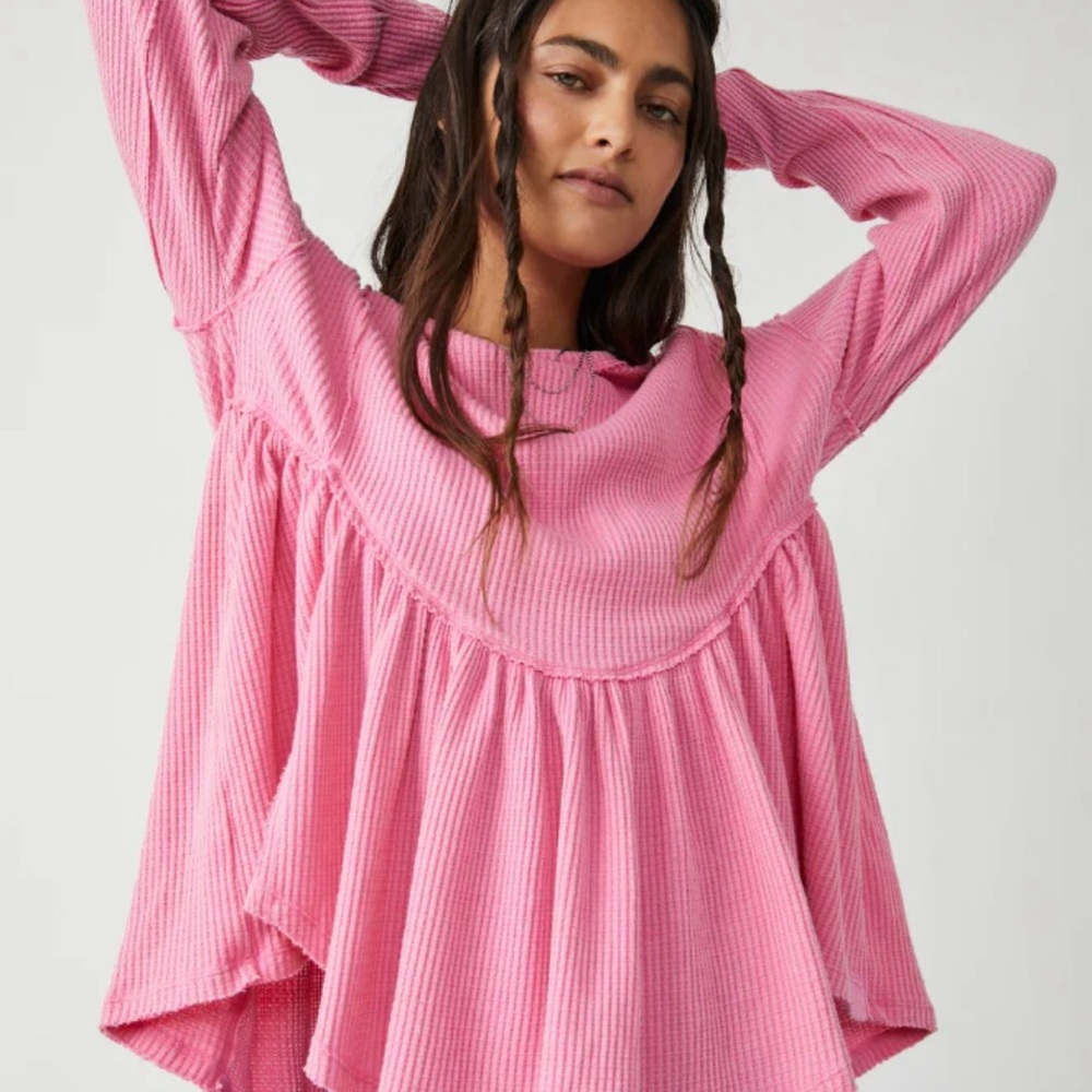 We The Free Pink Oh My Babydoll Top